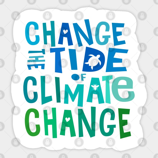 Change the Tide of Climate Change Sticker by Jitterfly